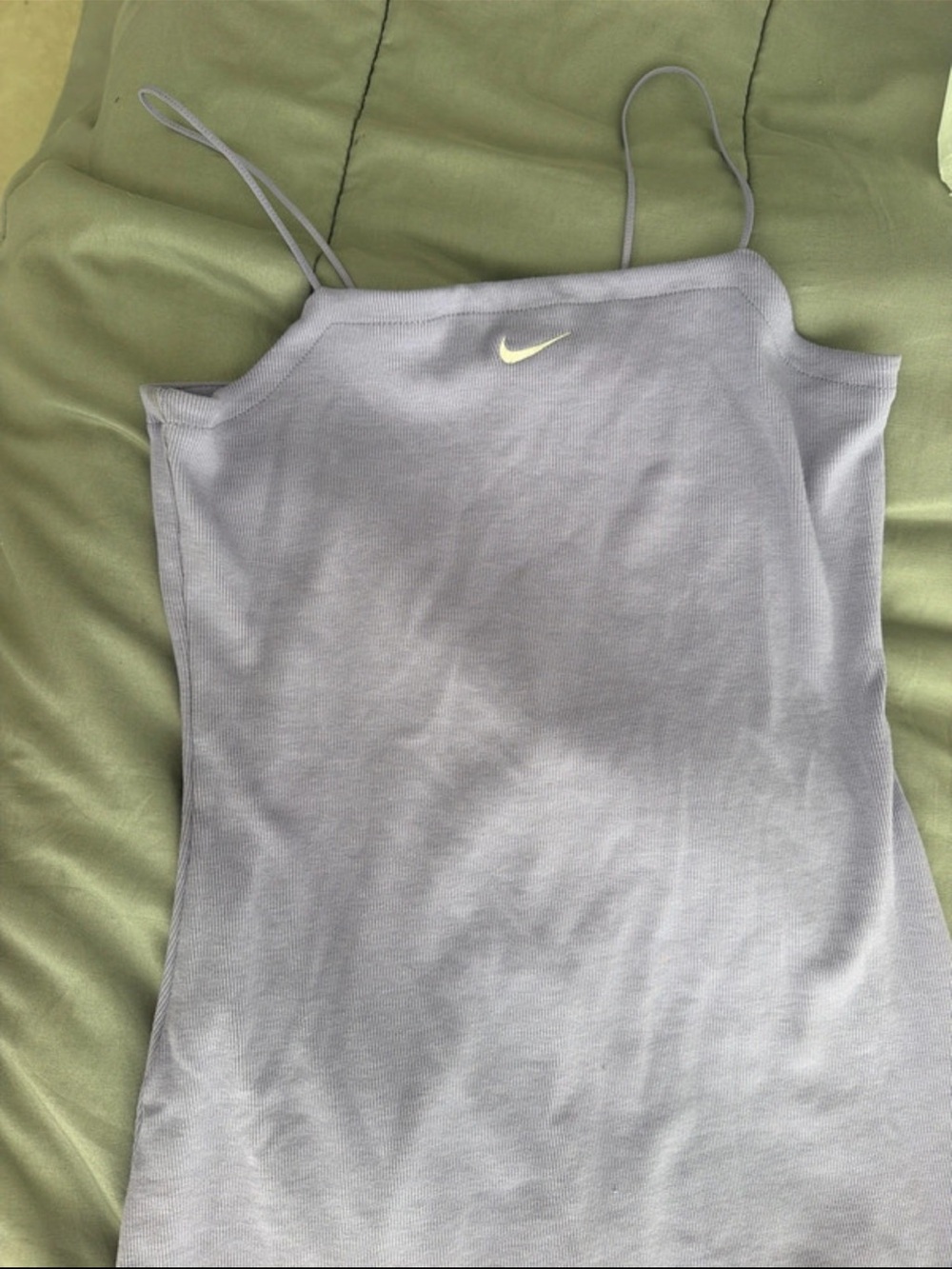 Nike Lavender Ribbed Midi Dress with Nike Logo